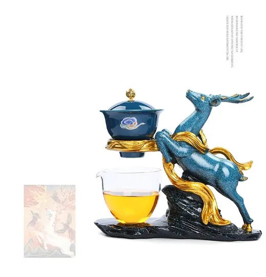 Creative Deer Glass Teapot Heat-resistant Glass Teapot Infuser Tea Drip Pot