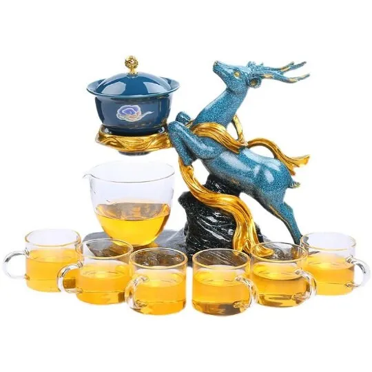 Creative Deer Glass Teapot Heat-resistant Glass Teapot Infuser Tea Drip Pot