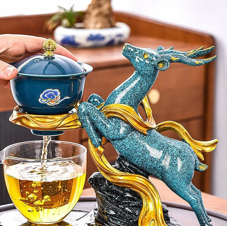 Creative Deer Glass Teapot Heat-resistant Glass Teapot Infuser Tea Drip Pot