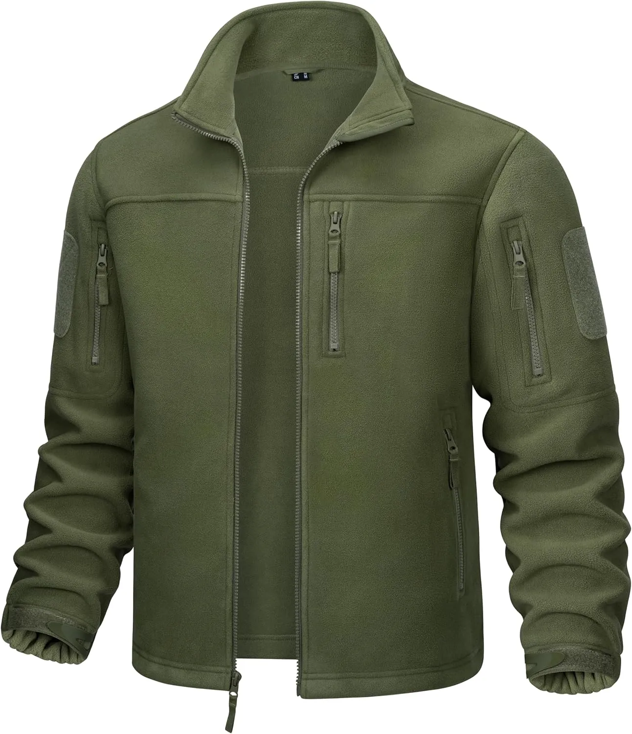 CRYSULLY Men's Fleece Jacket Tactical Full-Zip Winter Coat Jackets Multi Pockets