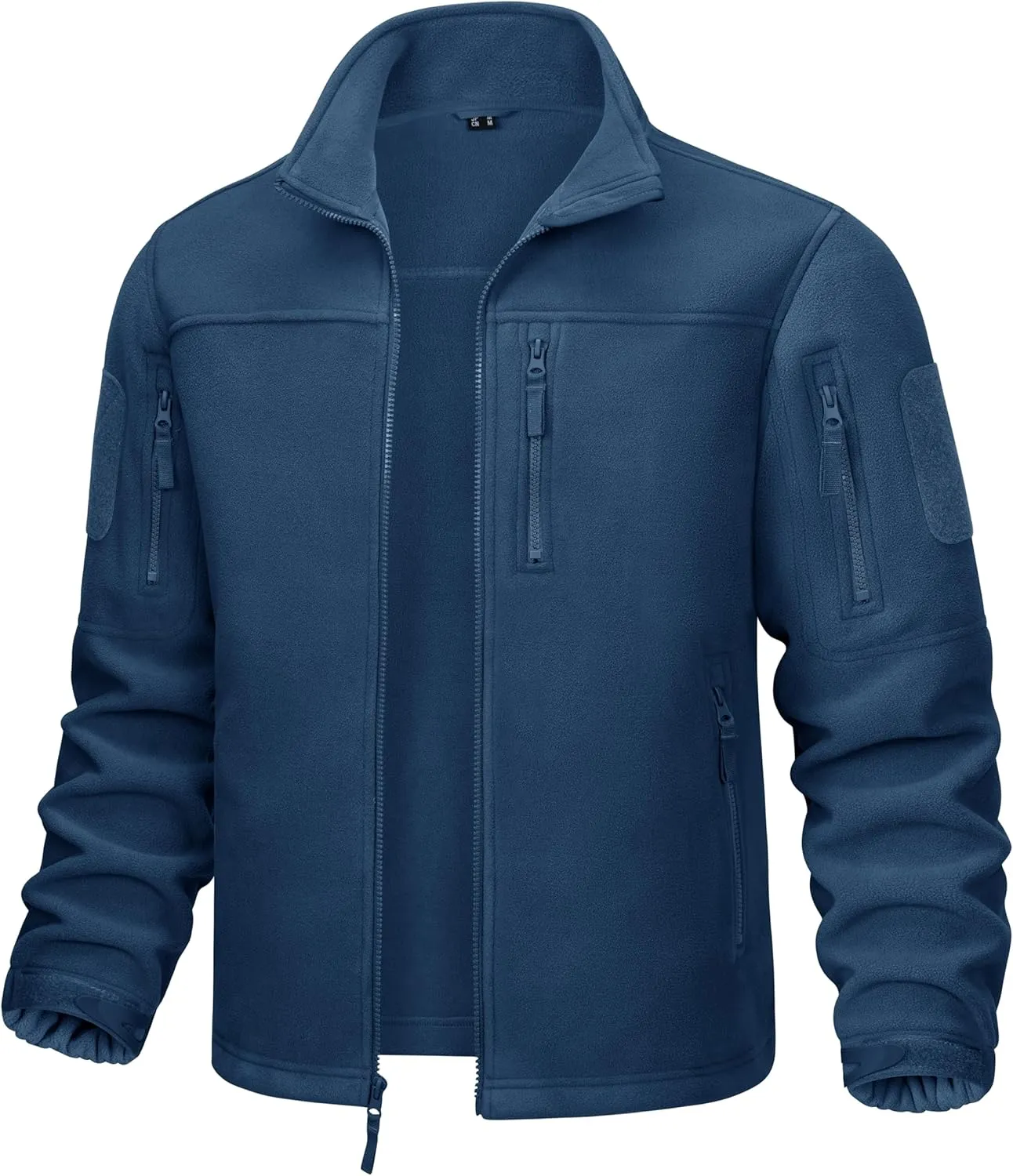 CRYSULLY Men's Fleece Jacket Tactical Full-Zip Winter Coat Jackets Multi Pockets