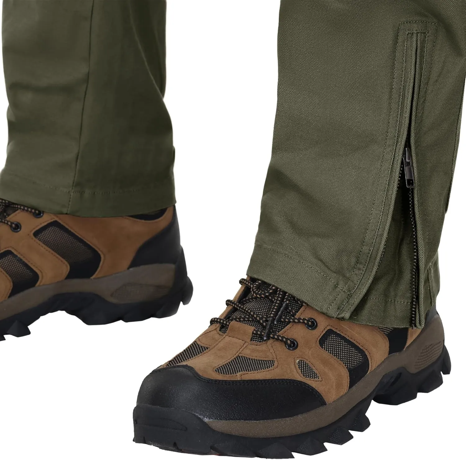 CRYSULLY Men's Tactical Pants Military Work Pants for Men Ripstop 9 Pockets Construction Trousers (No Belt)