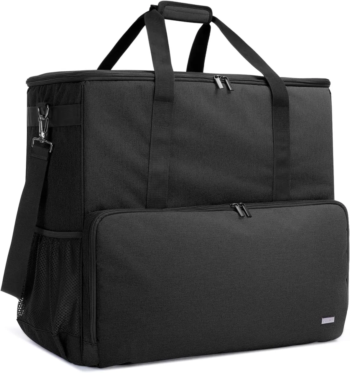 CURMIO PC Carrying Case, Desktop Travel Bag for Computer Tower, Keyboard, Cable and Mouse, Bag Only, Black