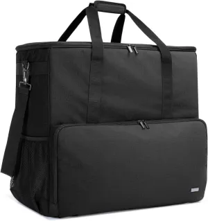 CURMIO PC Carrying Case, Desktop Travel Bag for Computer Tower, Keyboard, Cable and Mouse, Bag Only, Black