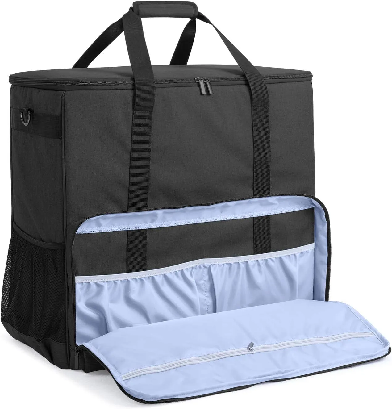 CURMIO PC Carrying Case, Desktop Travel Bag for Computer Tower, Keyboard, Cable and Mouse, Bag Only, Black