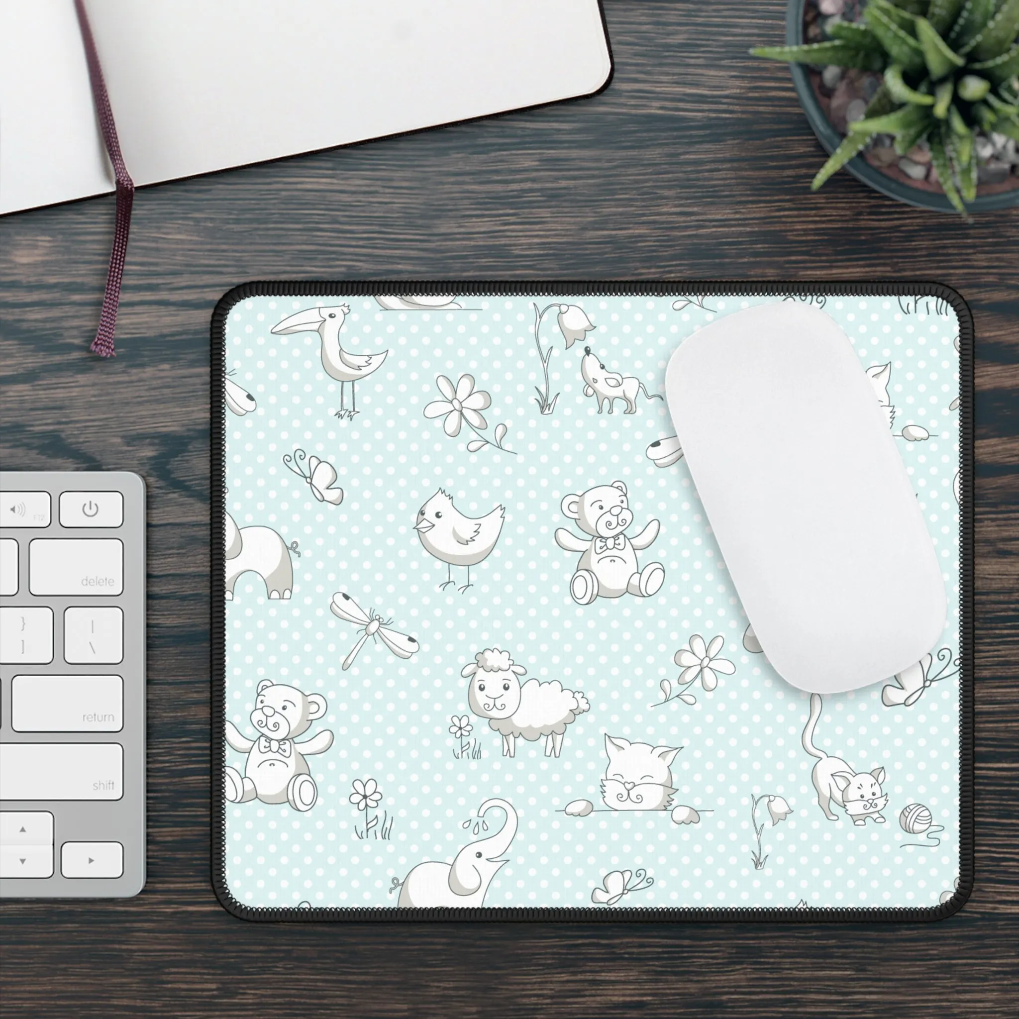 Cute Animal Pattern Gaming Mouse Pad - Perfect for Kids and Animal Lovers