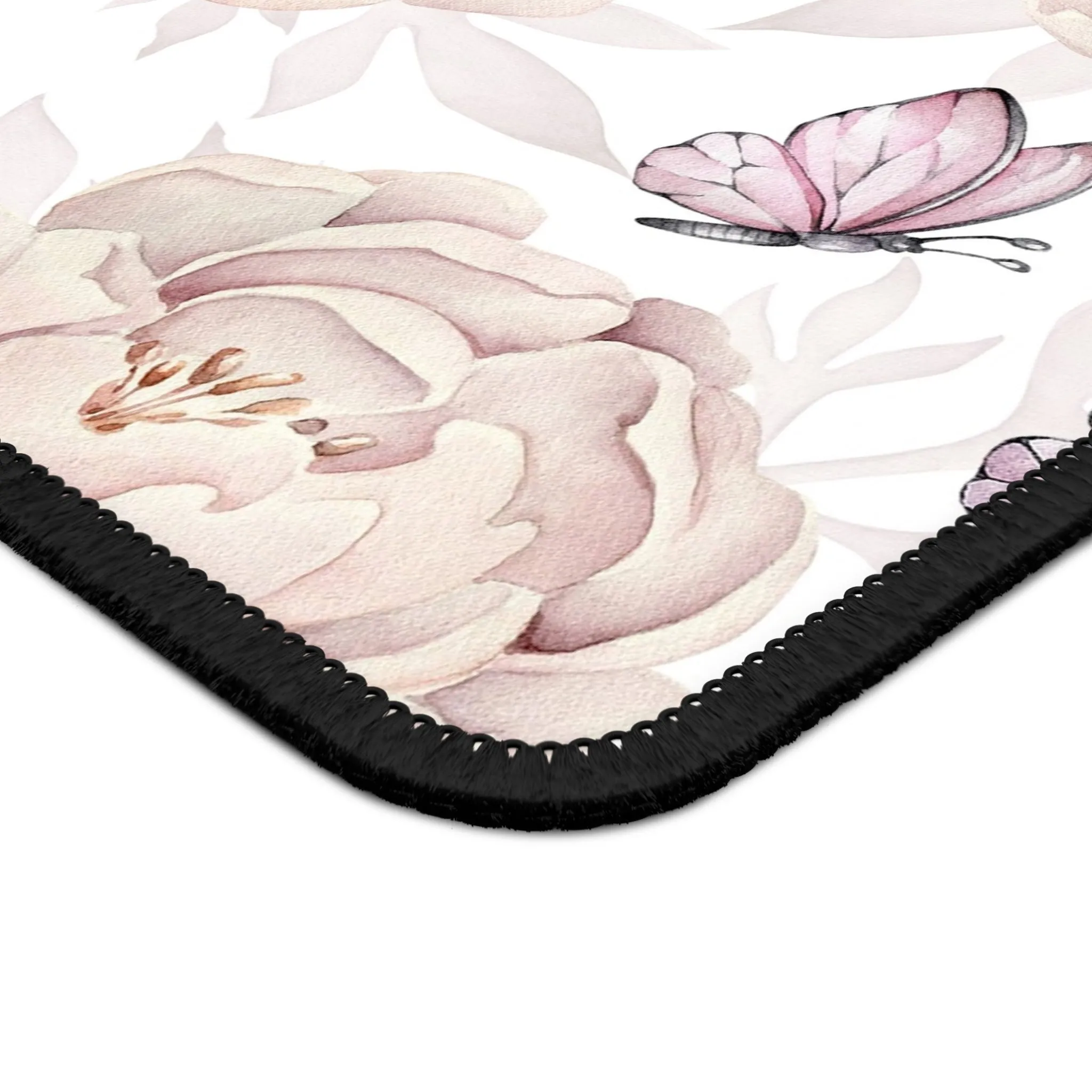 Cute Floral Bunny Gaming Mouse Pad - Perfect for Gamers and Bunny Lovers