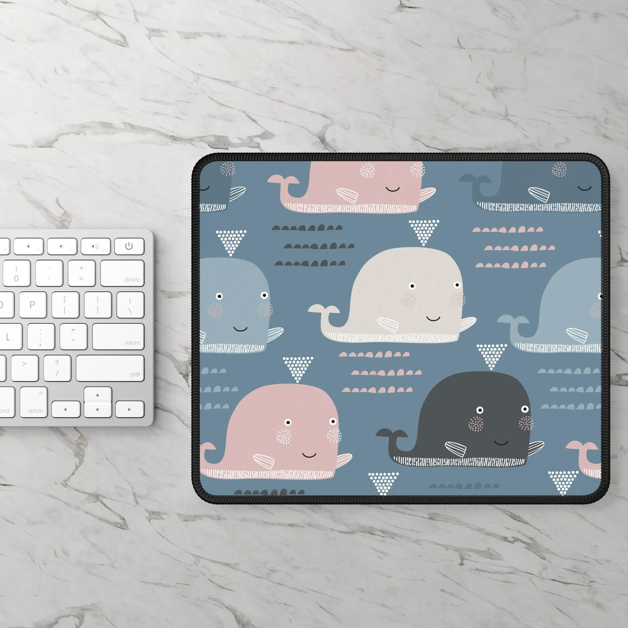 Cute Whale Gaming Mouse Pad - Fun Design for Gamers and Office
