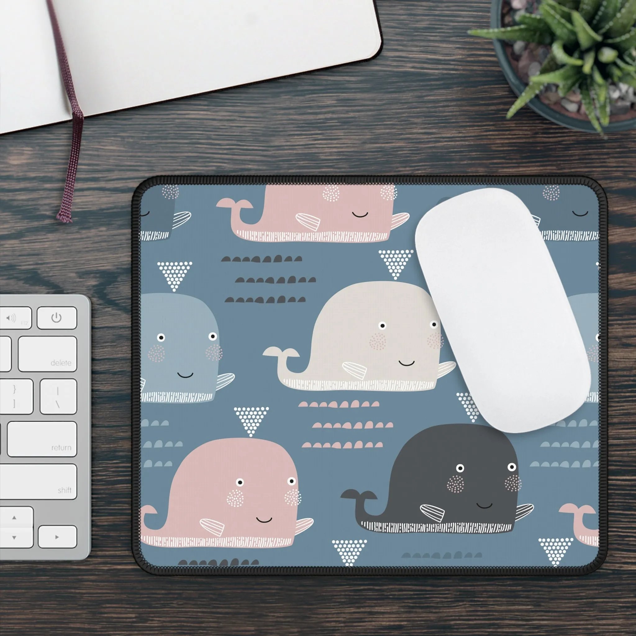 Cute Whale Gaming Mouse Pad - Fun Design for Gamers and Office