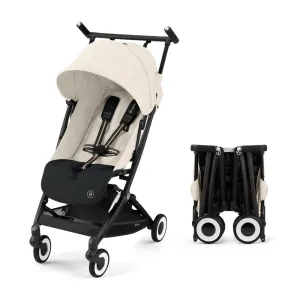 Cybex Libelle 2 Travel pockit Baby Stroller - Lightweight Carry-On Travel Stroller for Airplane with One-Hand Recline, Compatible with CYBEX Car Seats, Canvas White