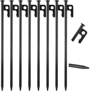 CYEAH 24 Pcs Tent Stakes, Heavy Duty 12 inch Steel Tent Pegs, Forged Steel Tent Stakes Heavy Duty, Metal Tent Pegs for Camping, Metal Stakes for Tent Used on Rocks, Snowfield and Grassland