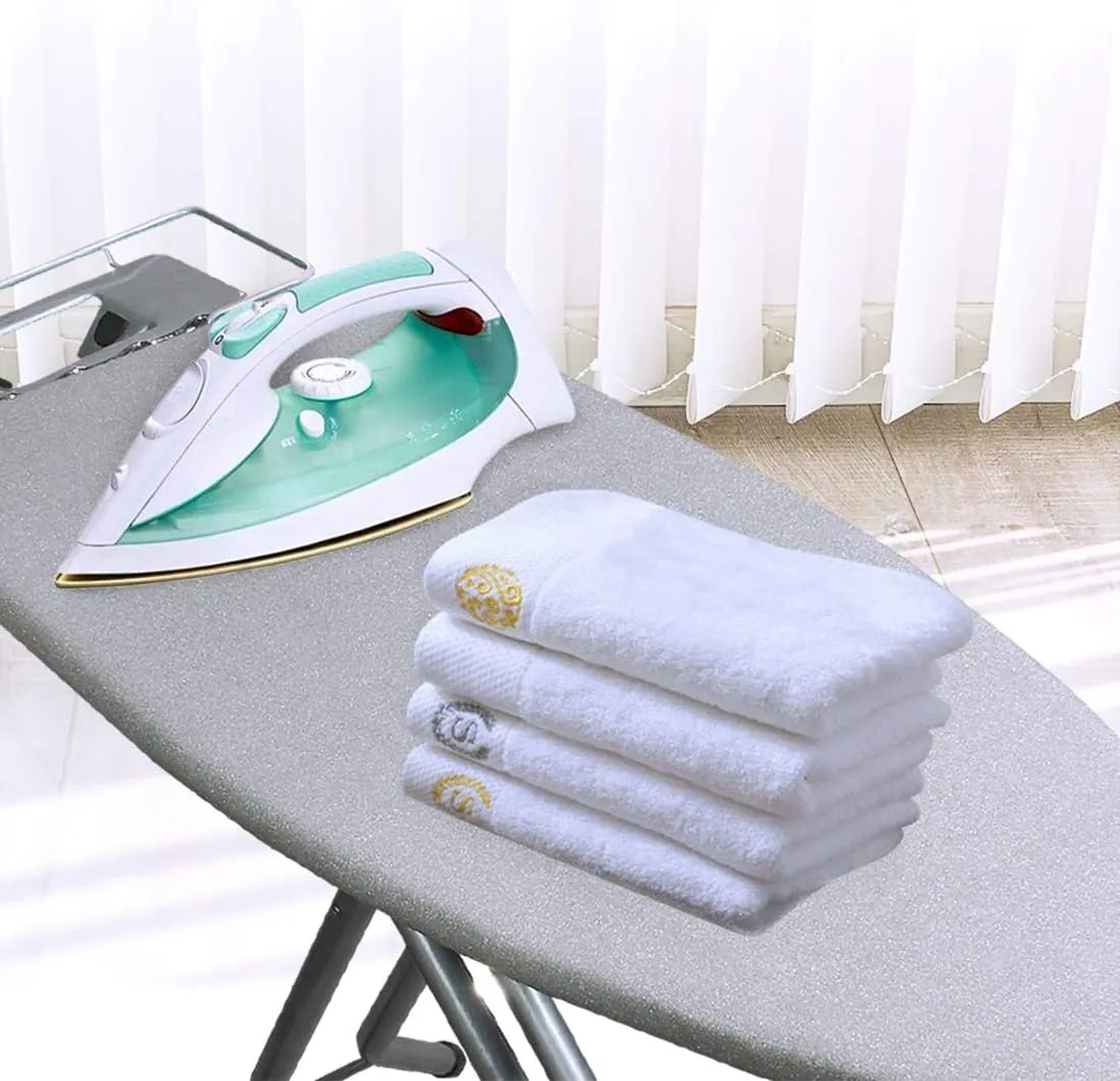 Dalykate 15x54 Ironing Board Cover and Pad with Elastic Edge and Scorch and Stain Resistant Thick Padding Ironing Board Covers 4 Fasteners and Protective Scorch Mesh Cloth