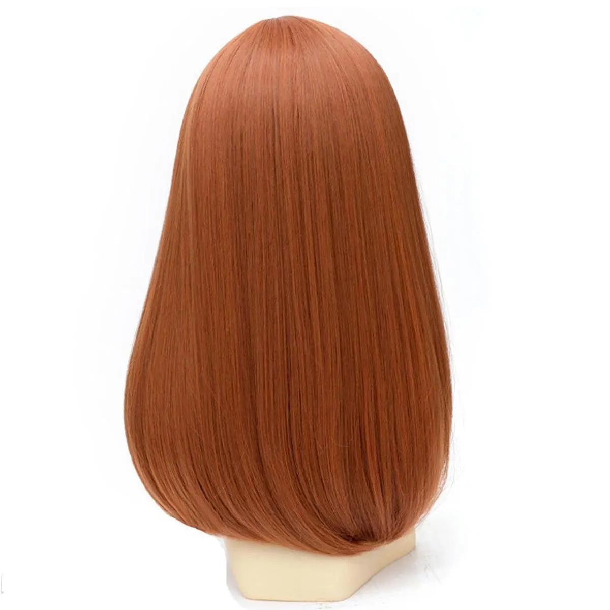 Dark Orange for Women Long Straight Orange Wig Ginger Wigs Auburn Wigs Heat Resistant Synthetic Hair