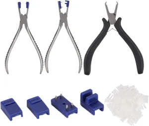 DAUERHAFT 3pcs Stainless Steel Rimless Eyeglasses Plier , Optical Eyeglasses Adjusting Pliers Repairing Kit , with Bag , for Eyeglasses Repair