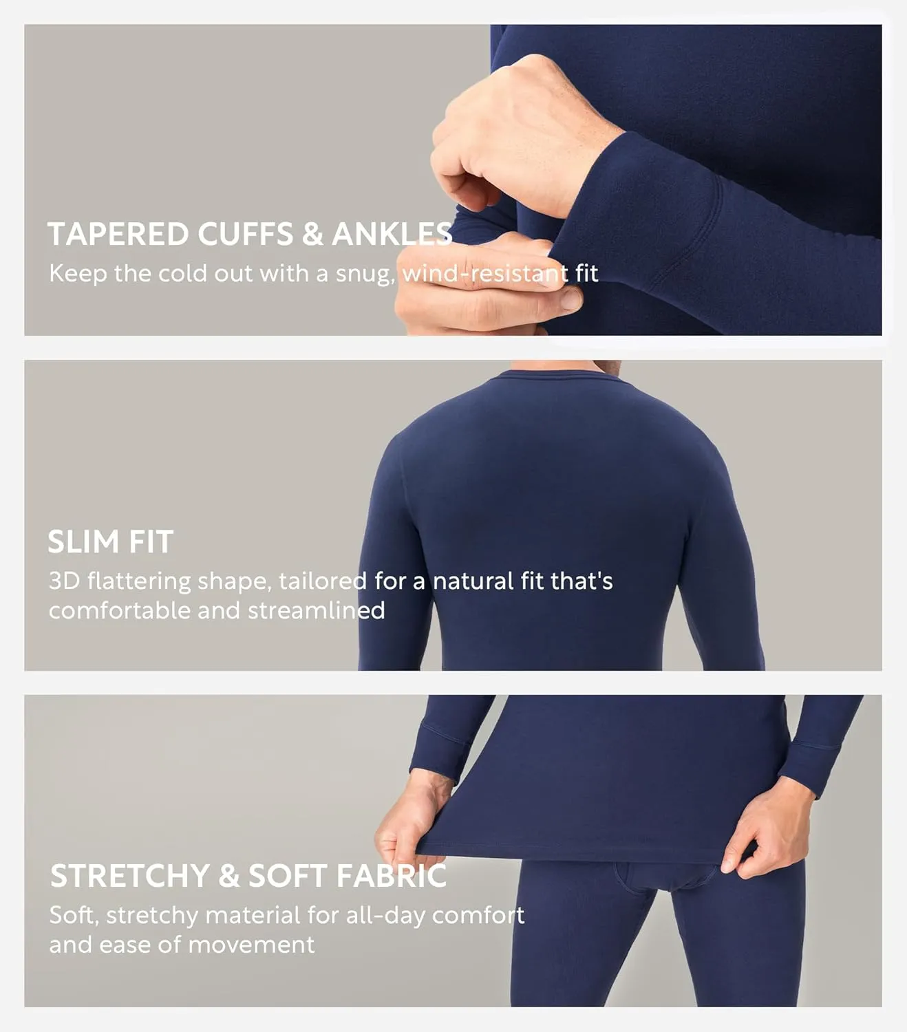 DAVID ARCHY Men’s Heavyweight Thermal Underwear for Extreme Cold, Perfect for Harsh Winter from -10°C to -5°C