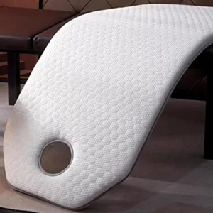 DAZULI Massage Table Memory Foam Topper Lash Bed Topper with Elastic Band and Face Breath Hole Square/Round/trapezoidal Head spa Bed Pad Massage Accessories(Size:80x190cm,Color:C)