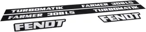 Decals FENDT Farmer 308 LS TURBOMATIK (Black) Replacement (Sticker) Set
