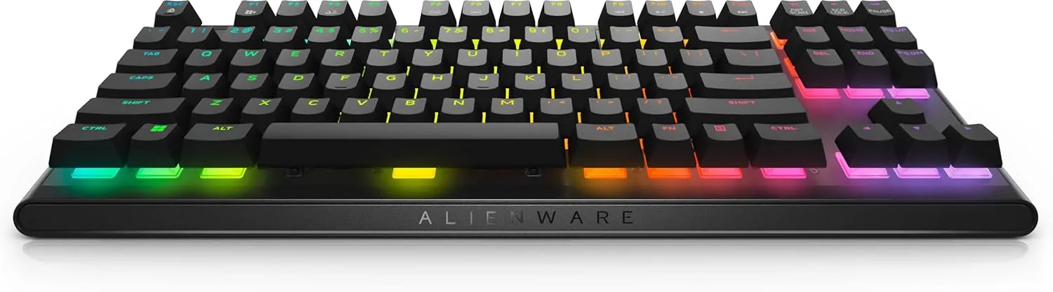 Dell Alienware Tenkeyless Gaming Keyboard - AW420K (Dark Side of The Moon), AlienFX RGB / 16.8 Million Colours, Adjustable Height, CHERRY MX Red