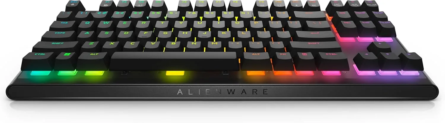 Dell Alienware Tenkeyless Gaming Keyboard - AW420K (Dark Side of The Moon), AlienFX RGB / 16.8 Million Colours, Adjustable Height, CHERRY MX Red