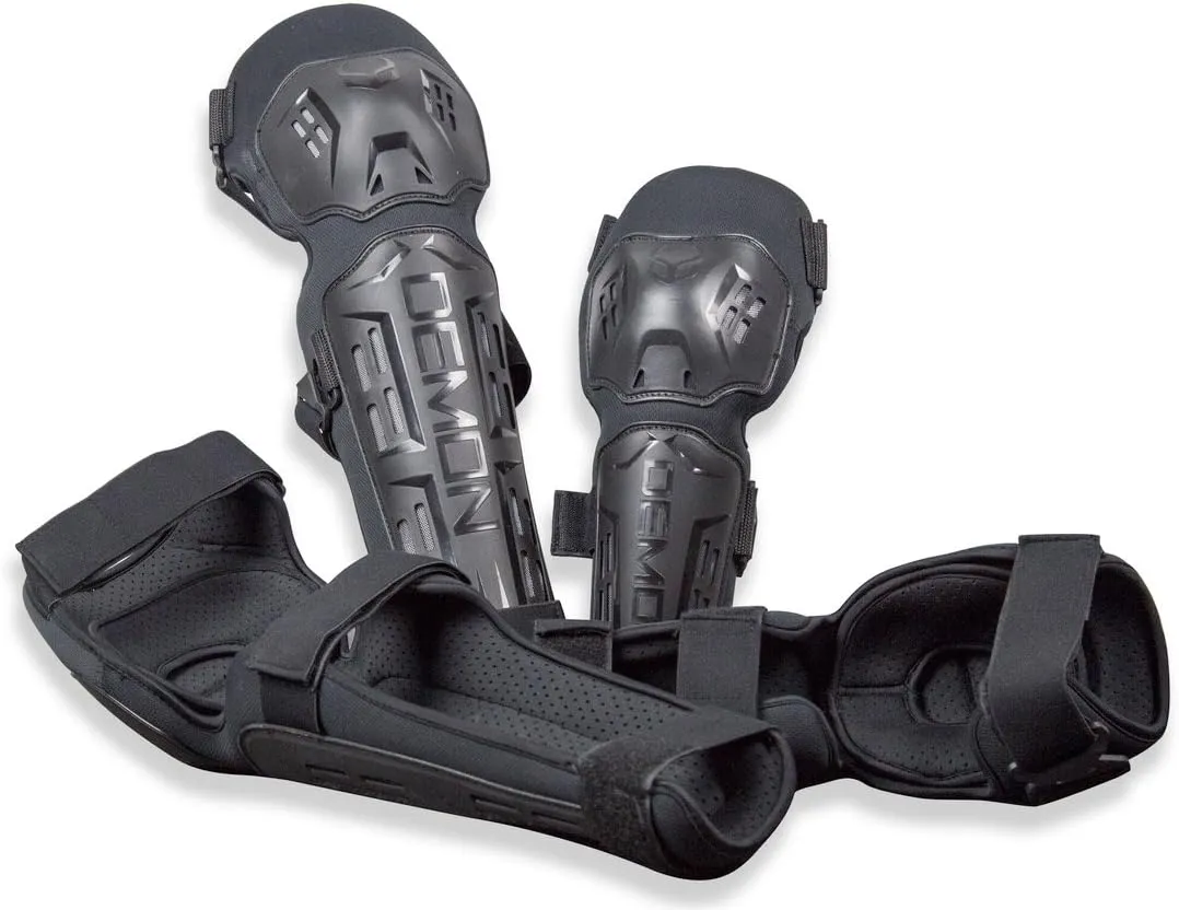 Demon Tactic Knee, Shin and Elbow Guards Combo Pack |BMX|Mountain Bike|Motorcycle