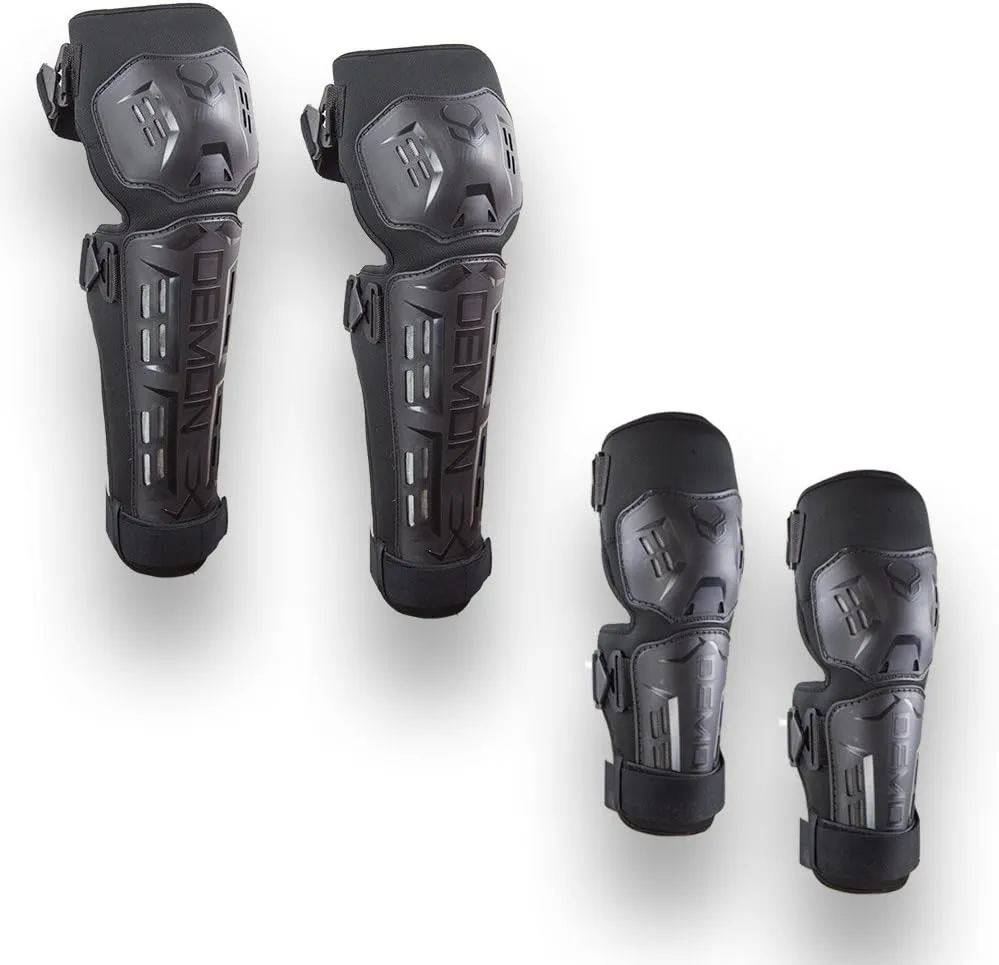 Demon Tactic Knee, Shin and Elbow Guards Combo Pack |BMX|Mountain Bike|Motorcycle