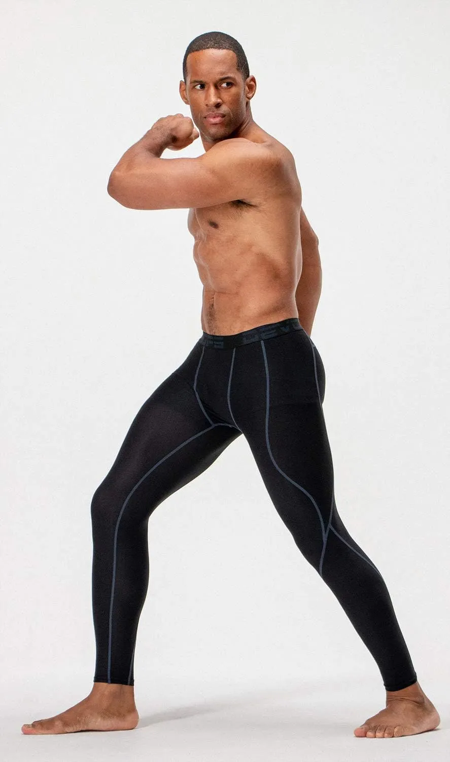 DEVOPS 2 or 3 Pack Men's Compression Pants Athletic Leggings with Pocket/Non-Pocket