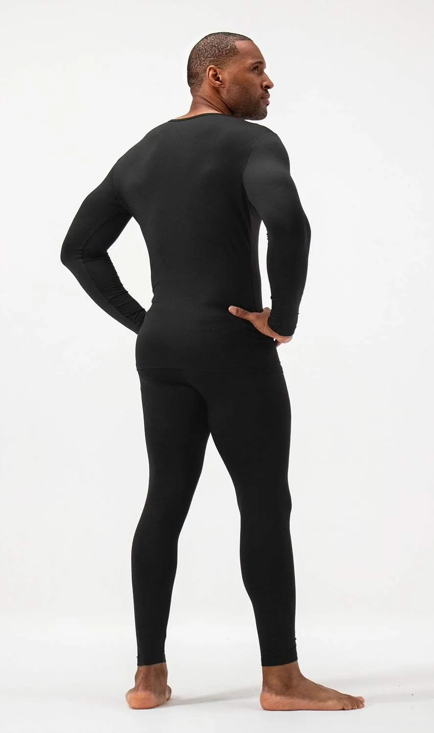 DEVOPS Men's Thermal Underwear Long Johns Set with Fleece Lined