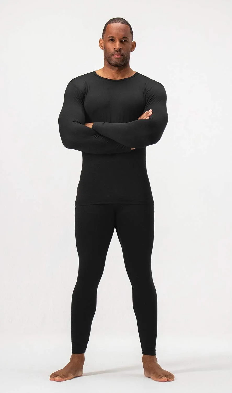 DEVOPS Men's Thermal Underwear Long Johns Set with Fleece Lined