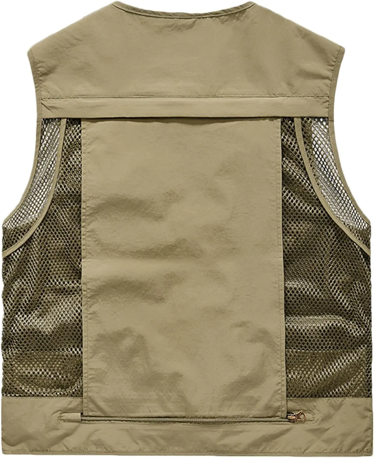 Dgoopd Mesh Utility Vest for Men Sleeveless Lightweight Quick Dry Outdoor Summer Fishing Jacket Vests with Multi Pockets