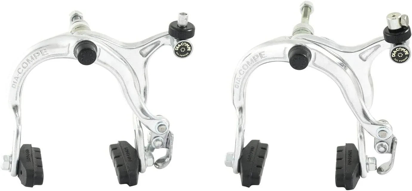 Dia Compe 883QL Reverse Pull Brake Set (F R) for Old School BMX, Silver, DP2520-FR