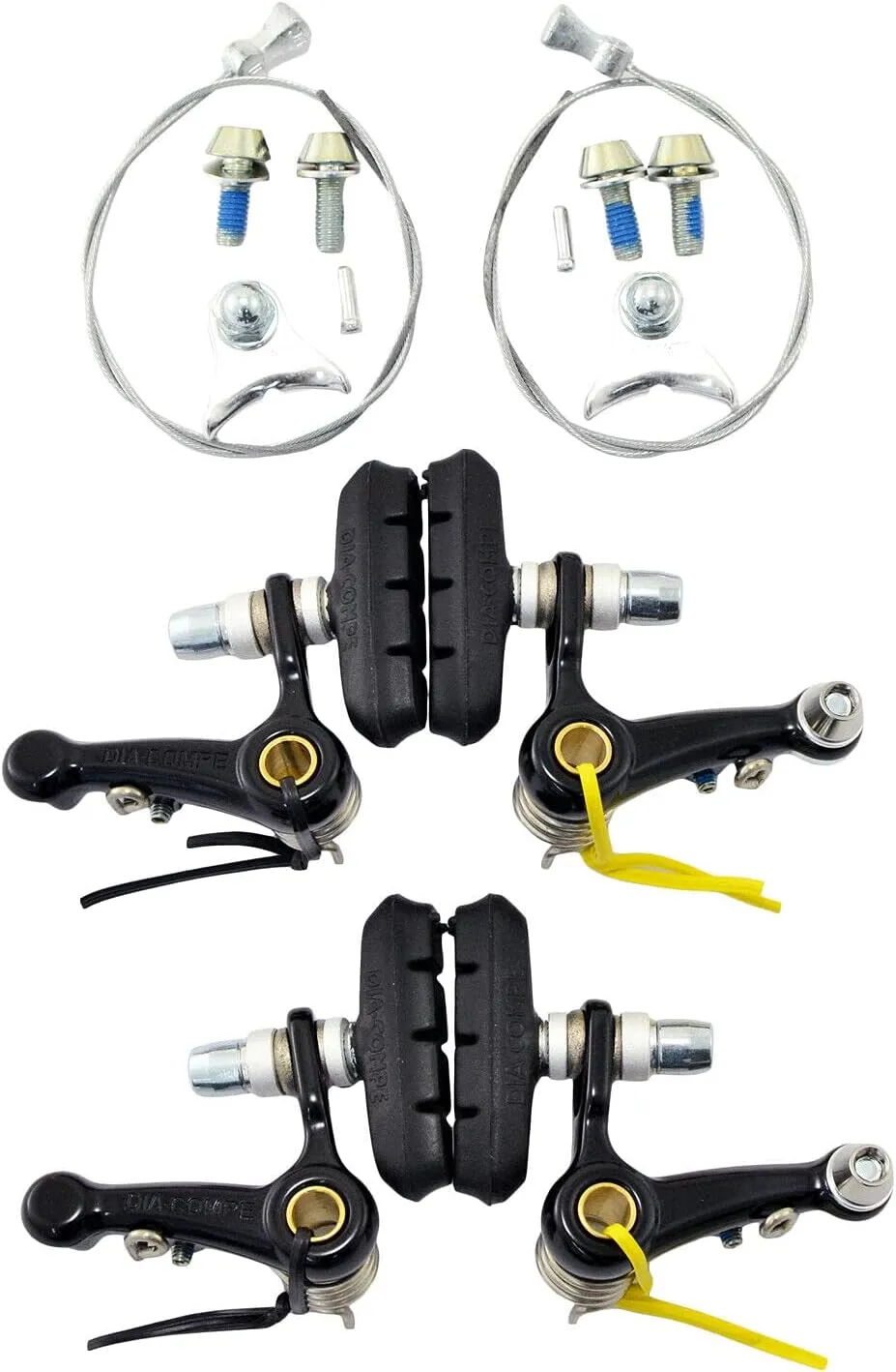 Dia Compe DC980 Cyclocross Cantilever Brake Set (Front & Rear), Black, DP2421