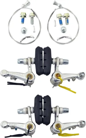 DIA-COMPE DC980 Cyclocross Cantilever Brake Set (Front & Rear), Silver, DP2422