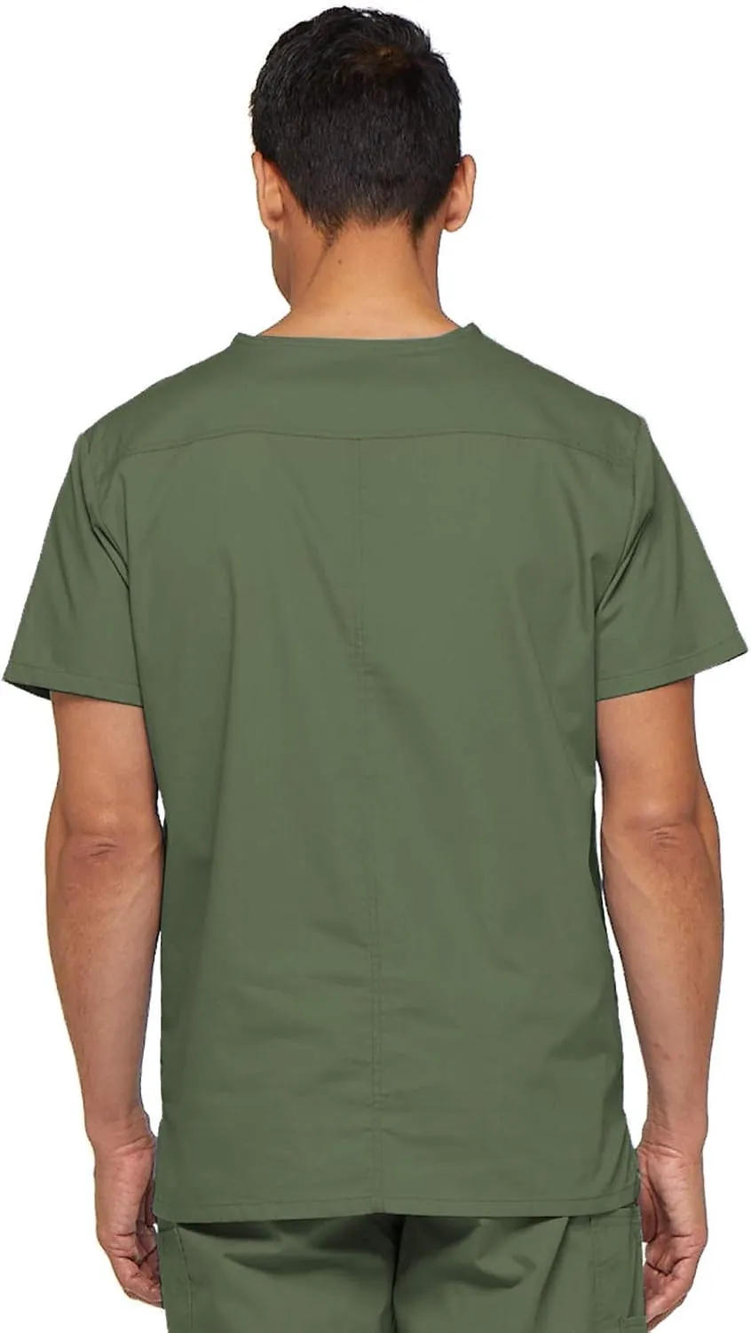 Dickies EDS Signature Scrubs for Men, Multi-Pocket V-Neck Scrub Top in Soft Brushed Poplin 81906