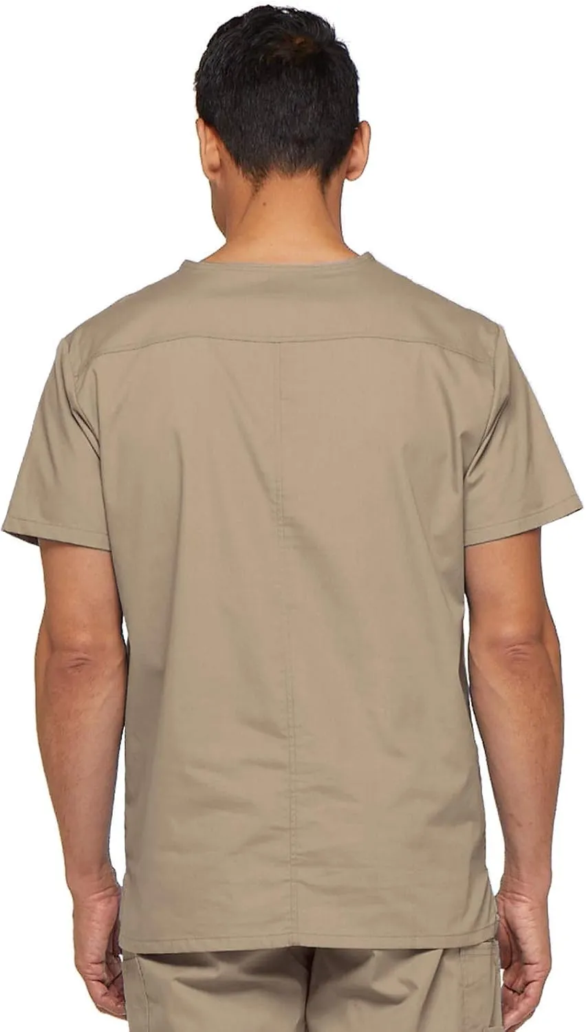 Dickies EDS Signature Scrubs for Men, Multi-Pocket V-Neck Scrub Top in Soft Brushed Poplin 81906