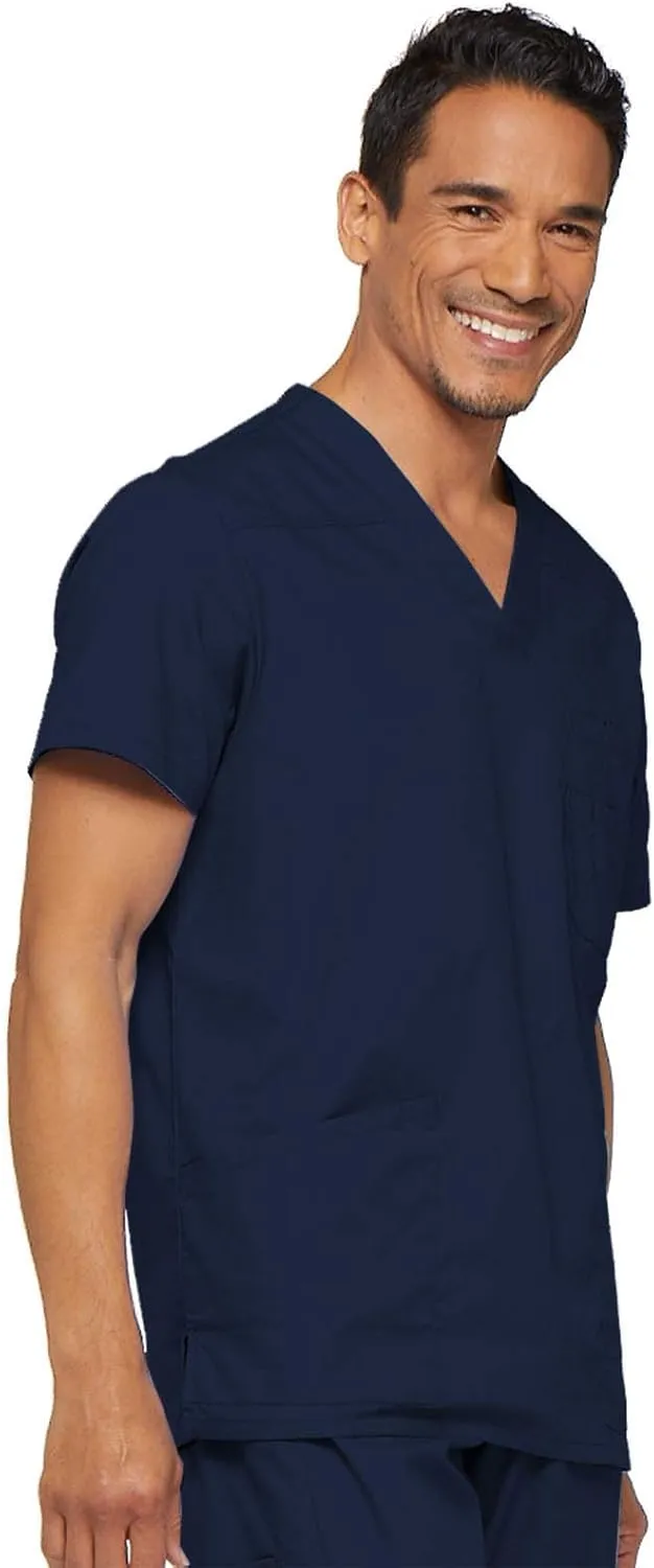Dickies EDS Signature Scrubs for Men, Multi-Pocket V-Neck Scrub Top in Soft Brushed Poplin 81906
