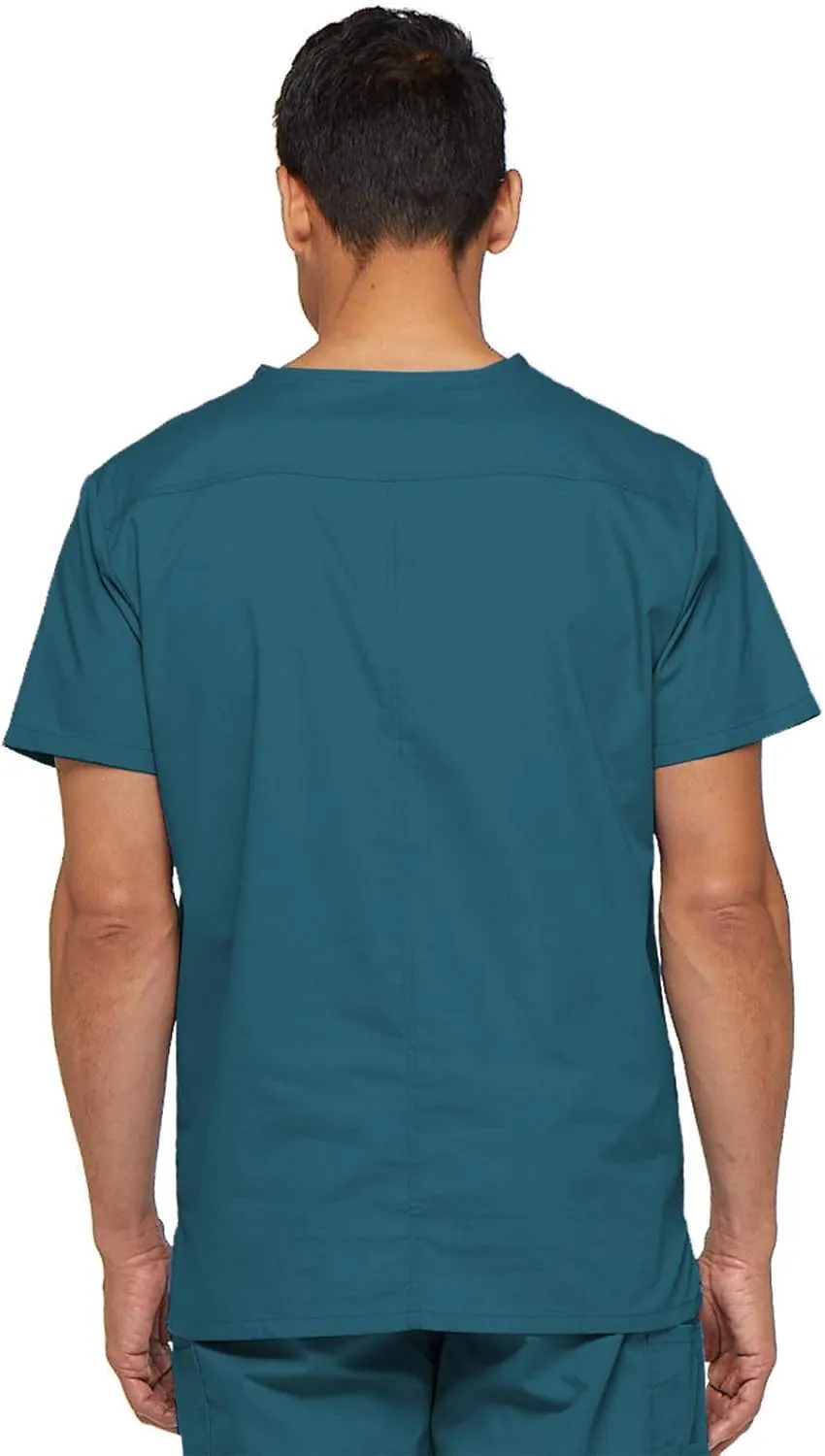 Dickies EDS Signature Scrubs for Men, Multi-Pocket V-Neck Scrub Top in Soft Brushed Poplin 81906