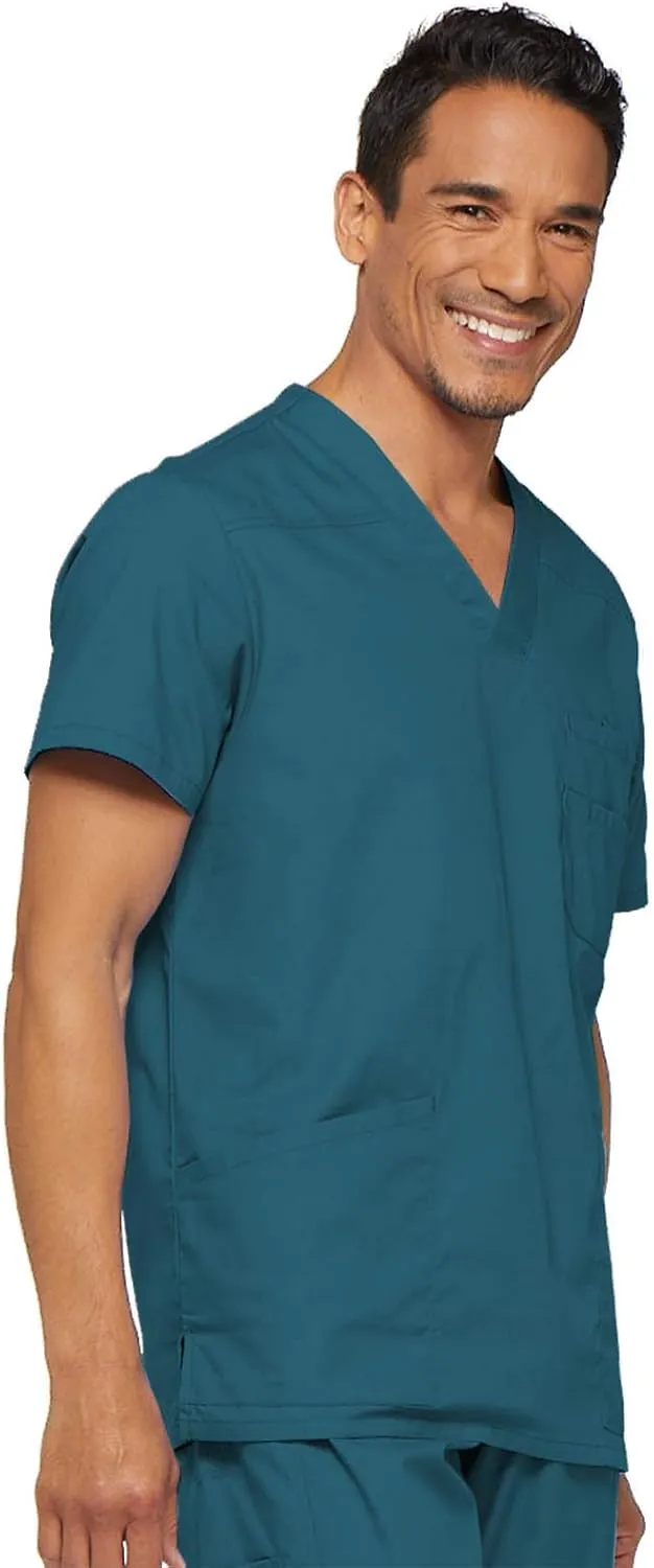 Dickies EDS Signature Scrubs for Men, Multi-Pocket V-Neck Scrub Top in Soft Brushed Poplin 81906