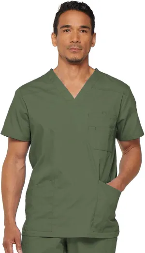 Dickies EDS Signature Scrubs for Men, Multi-Pocket V-Neck Scrub Top in Soft Brushed Poplin 81906