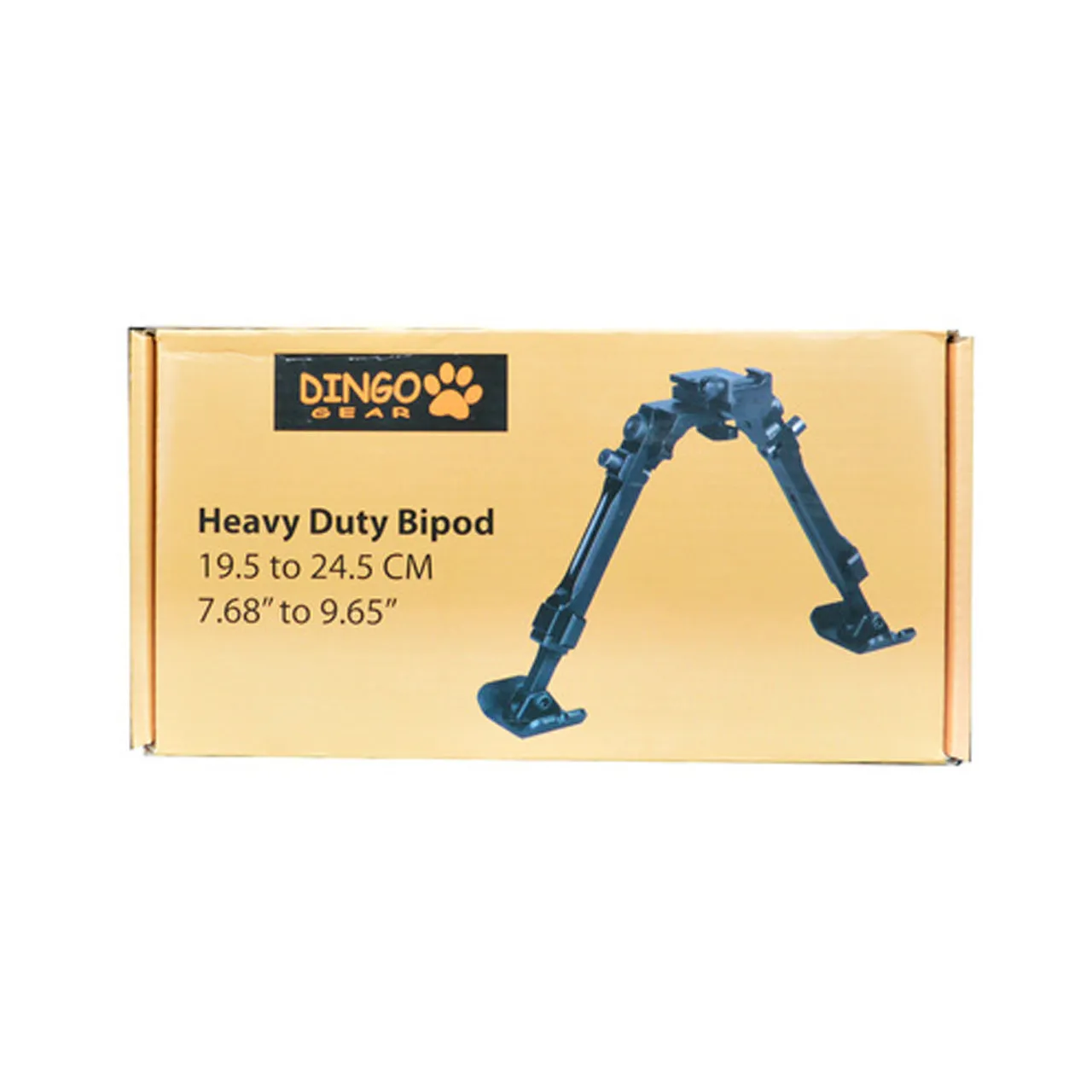 DINGO Gear Bipod Heavy Duty, Pivot, Foldable ext 7.68"-9.65" (19.5-24.5cm)