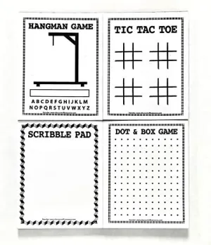 Discount Office Source Game Pads - 800 Count Tabletop Game (Xs & Os, Hangman, Dot to Dot, Scribble Pad - All Ages)