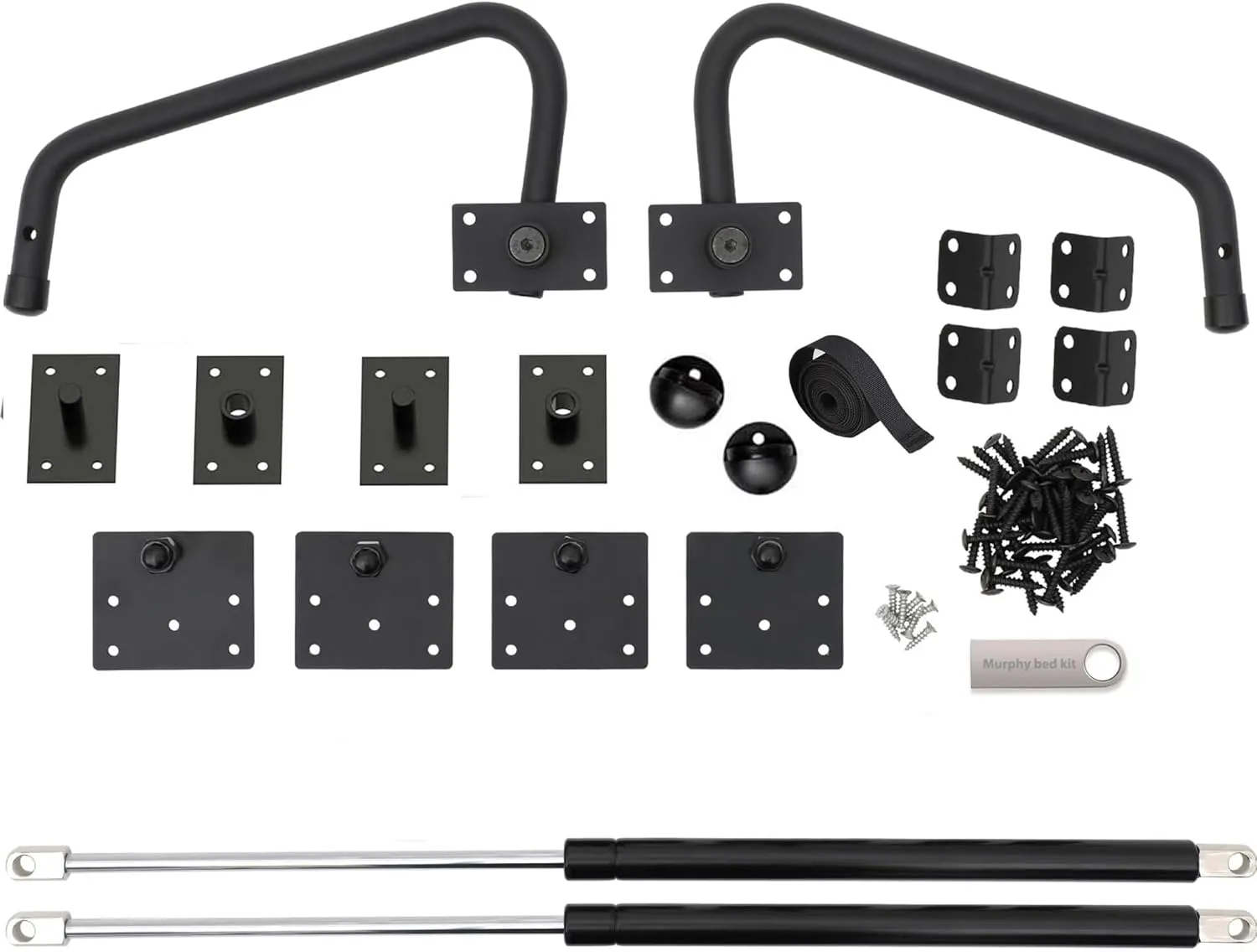 DIY Murphy Bed Hardware Kit Queen Size Murphy Bed Kit Foldable Cabinet Frame Easy to Pull Down/Fold Back for Easy Installation (Standing, Large)