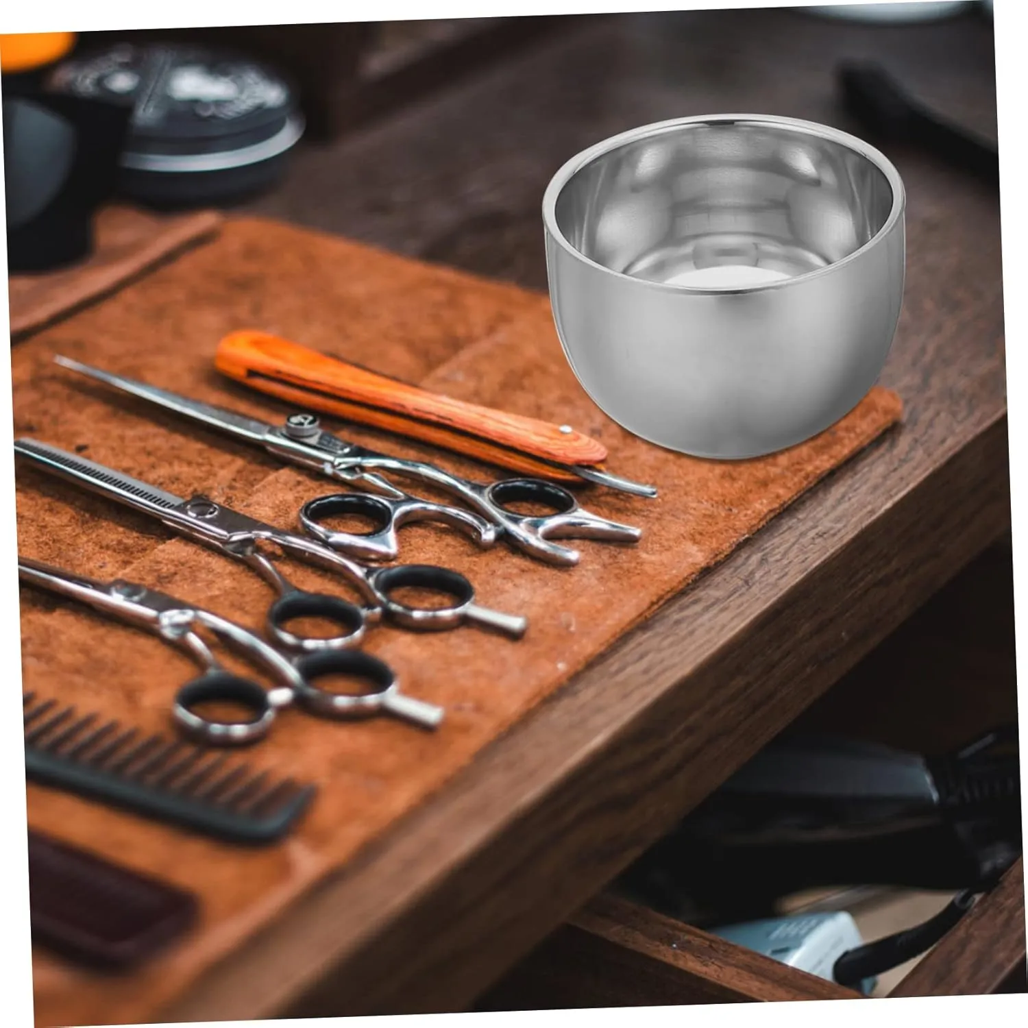 DOITOOL Shave Soap Men Stainless Steel Shaving Cup 4pcs Shaving Cream Foaming Bowl Foam Bowl Major Man Men Shaving Bowl Shaving Bowl Kit