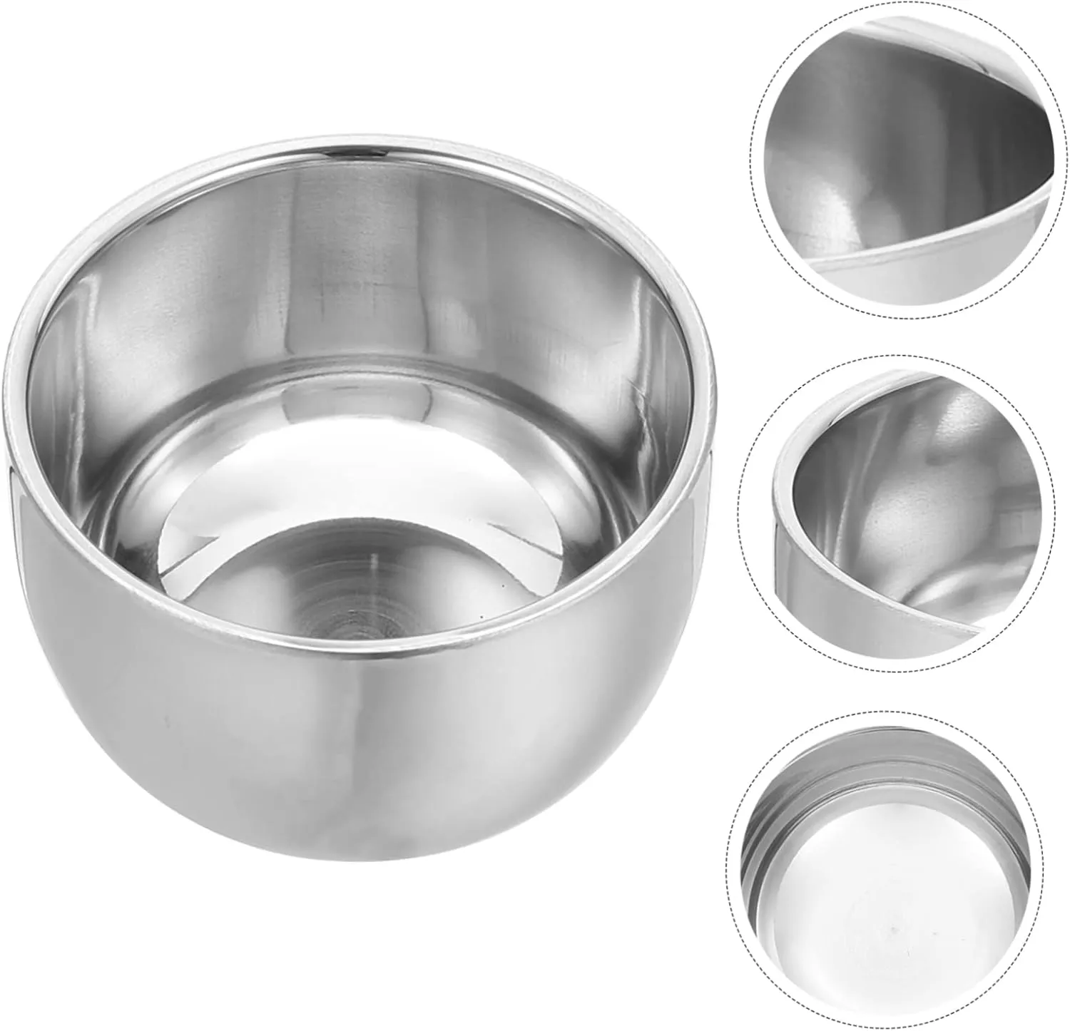 DOITOOL Shave Soap Men Stainless Steel Shaving Cup 4pcs Shaving Cream Foaming Bowl Foam Bowl Major Man Men Shaving Bowl Shaving Bowl Kit