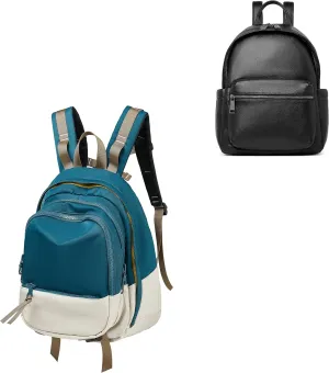 DORIS&JACKY UNISEX Campus Backpack Large Capacity Travel Casual Daypack For Women (Blue)