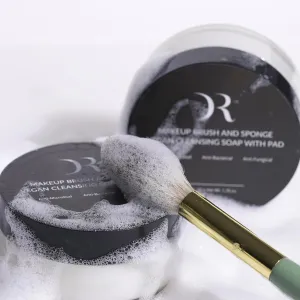 DR ANTIBACTERIAL VEGAN MAKEUP BRUSH CLEANSING SOAP. SOAP FOR MAKEUP BRUSHES. MAKEUP BRUSH CLEANSER. BRUSH SOAP. TEA TREE MAKEUP BRUSH SOAP. SOAP FOR BRUSHES WITH TEA TREE.