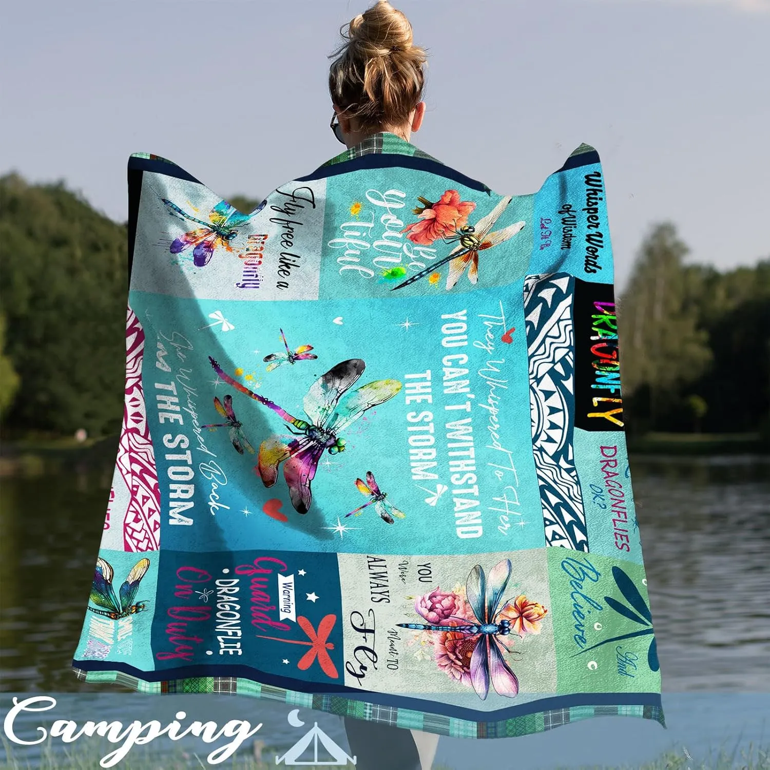 Dragonfly Gifts for Women Inspirational Dragonfly Decor Gift Ideal for Birthdays Christmas and Valentines 60x50 Blanket Unique Gifts for Women and Men Perfect for Dragonfly Lovers