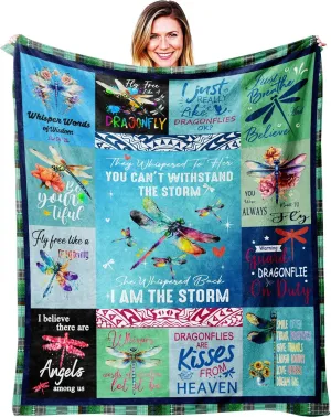Dragonfly Gifts for Women Inspirational Dragonfly Decor Gift Ideal for Birthdays Christmas and Valentines 60x50 Blanket Unique Gifts for Women and Men Perfect for Dragonfly Lovers
