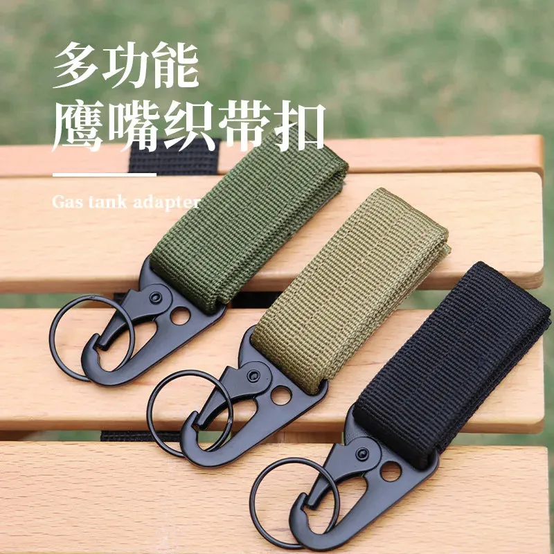 DUTRIEUX Tactical Carabiner Key Bag Belt Buckle for Hiking and Camping