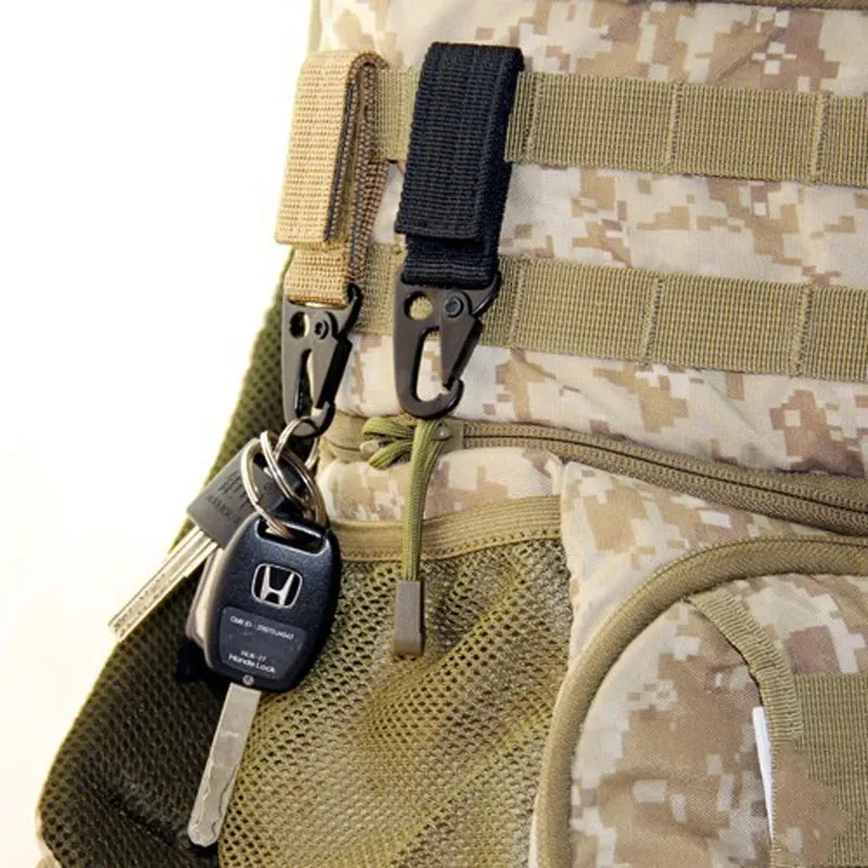 DUTRIEUX Tactical Carabiner Key Bag Belt Buckle for Hiking and Camping