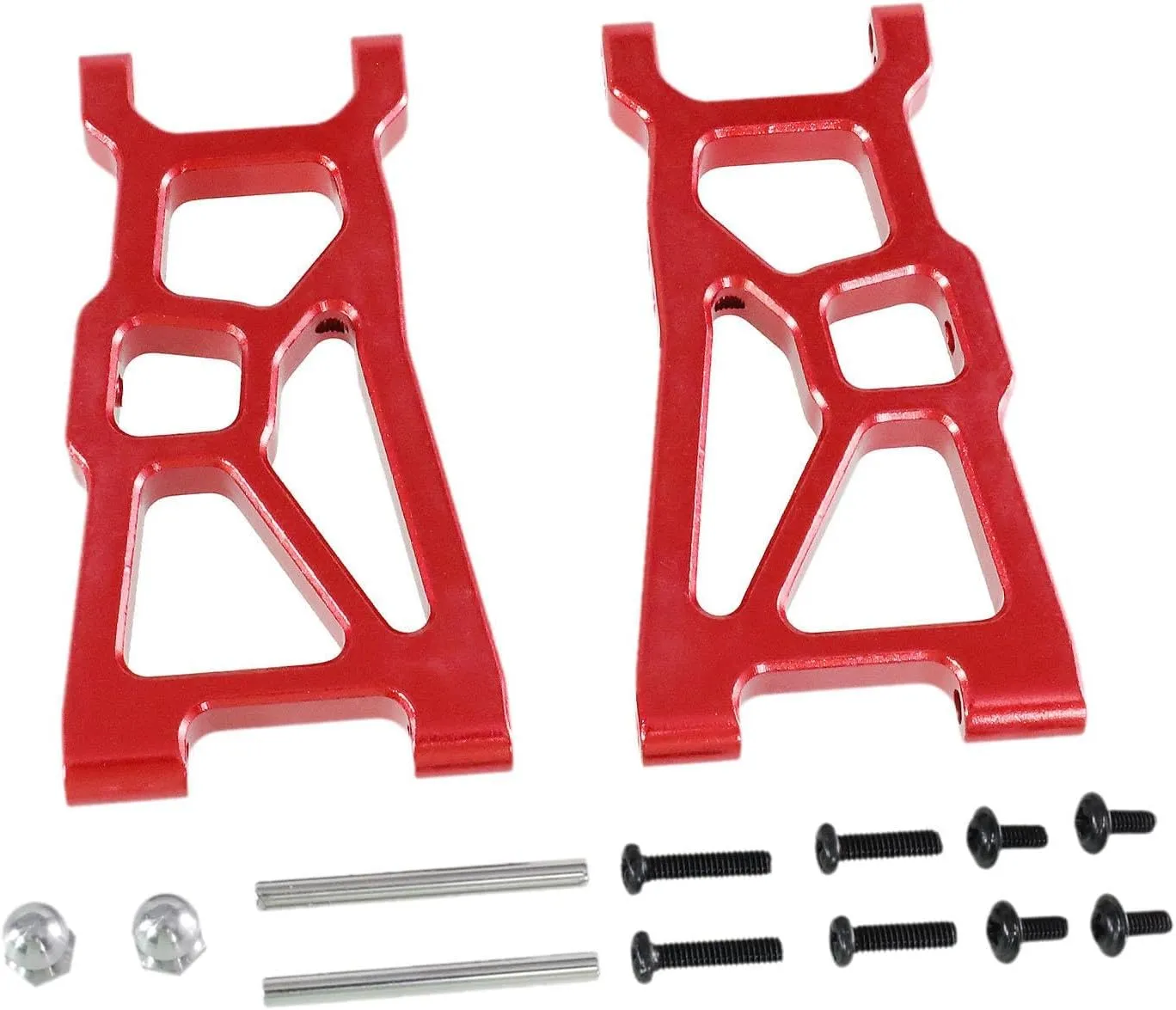 DYNWAVE Alloy Front Lower Suspension Arm Set Front Swing Arm Remote Control Car Parts for ZD Dbx-10 RC Car Upgrade Accessories, Red